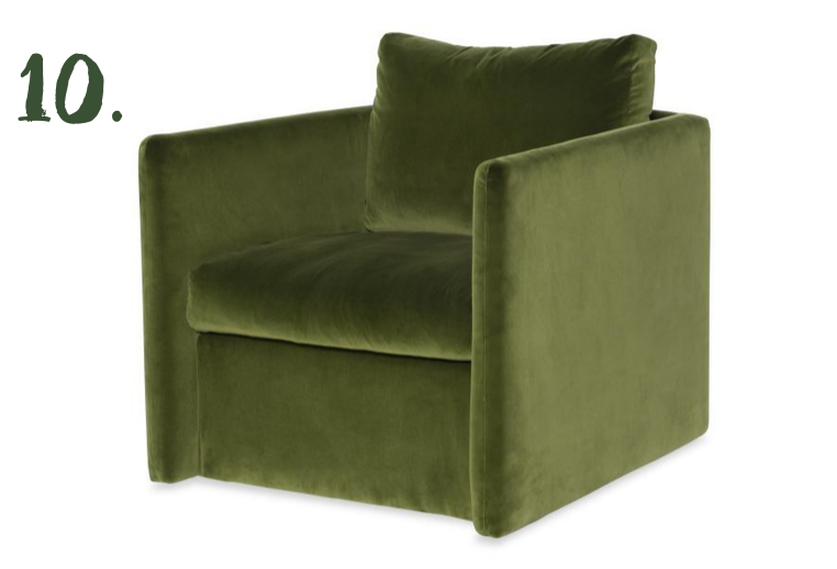 Green Moodboard: Dar Swivel Chair, Highland House